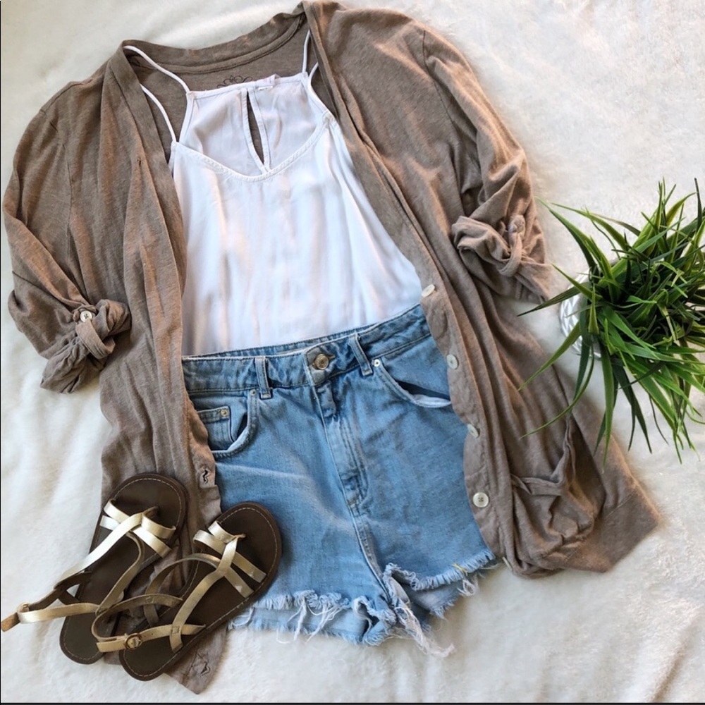 Topshop Moto Mom Jean Shorts Denim